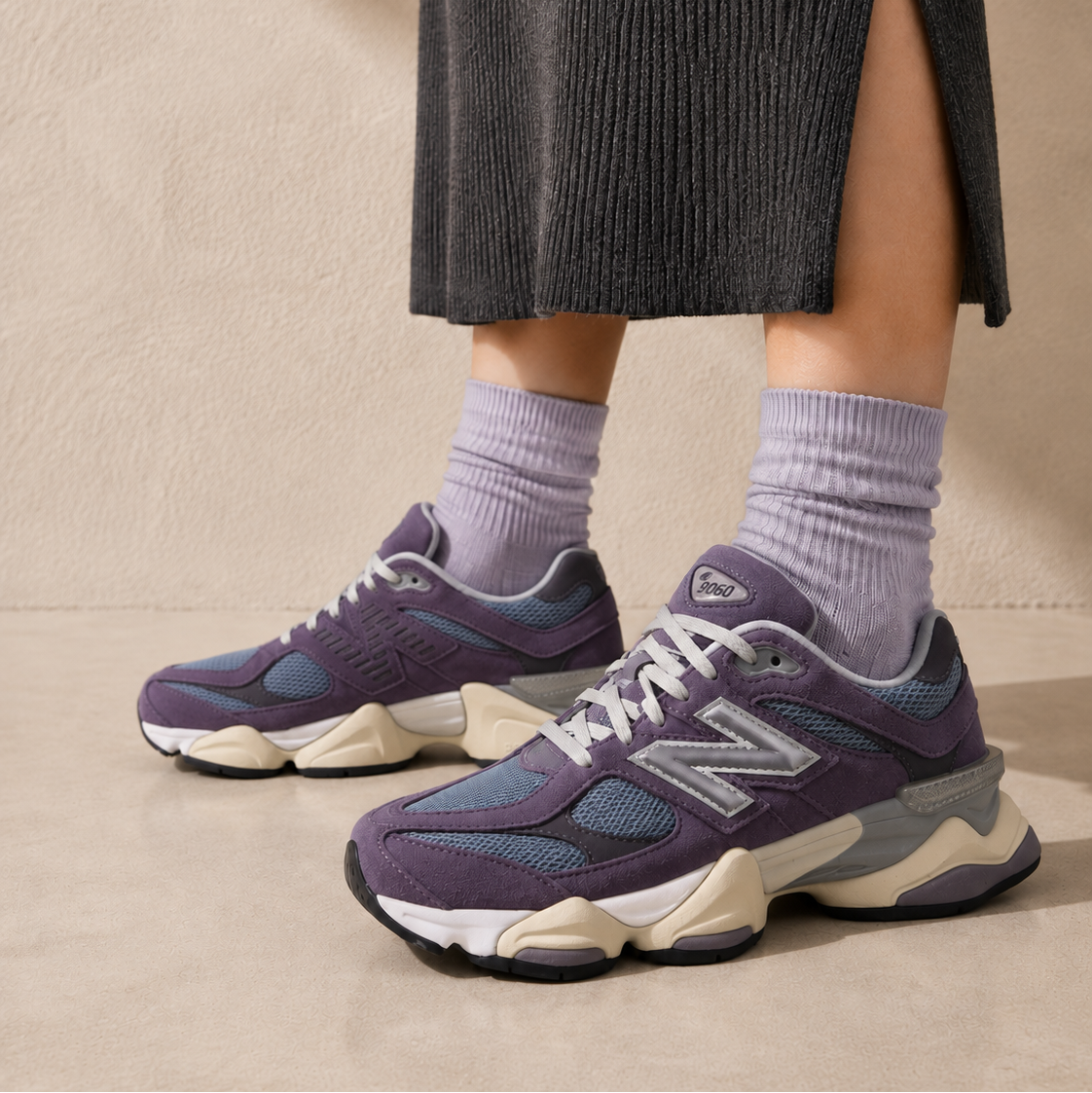 New Balance 9060 Baskets Violet Homme Femme - 5