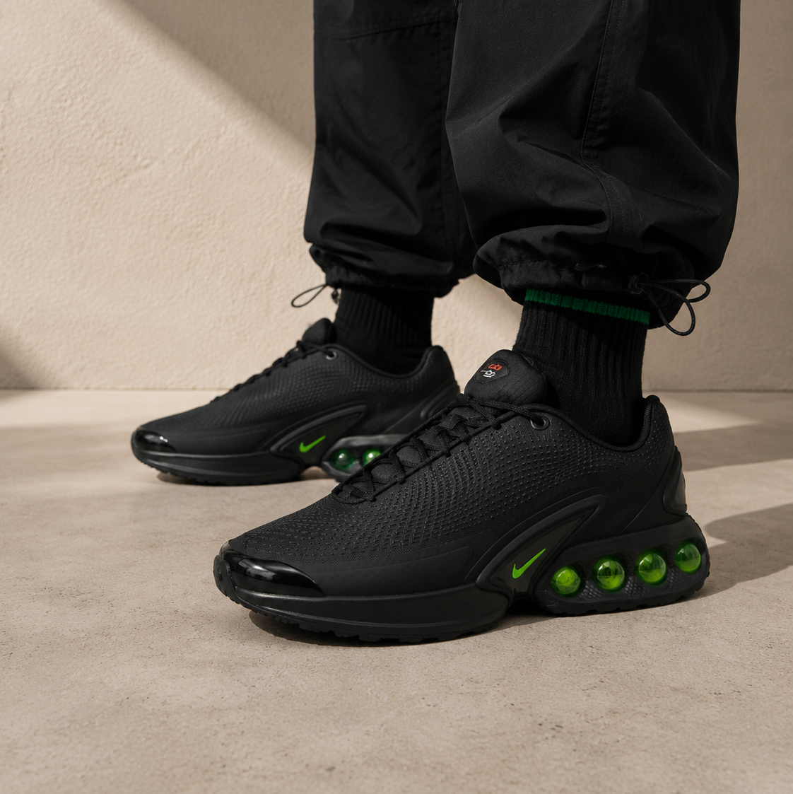 Nike Air Max Dn Black Green Strike Baskets Noir Vert Homme Femme - 4