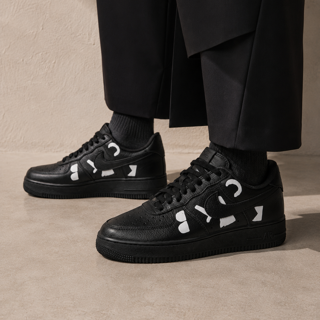 Nike Air Force 1 Low Retro SP BLACK Comme des Garçons Black Baskets Noir Mixte - 5