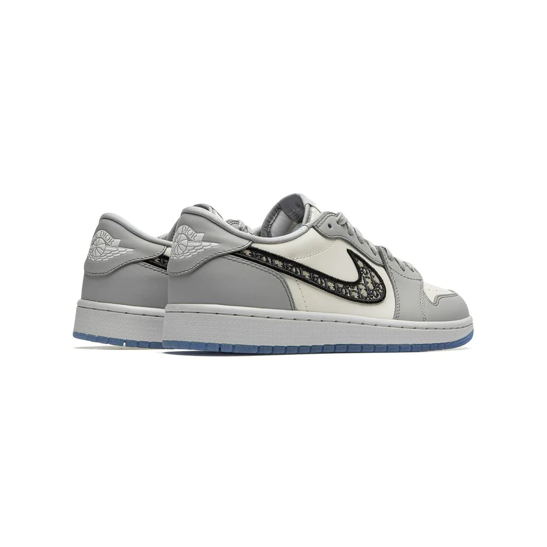 Air Jordan 1 Low x Dior Baskets Gris Blanc Homme Femme - 3