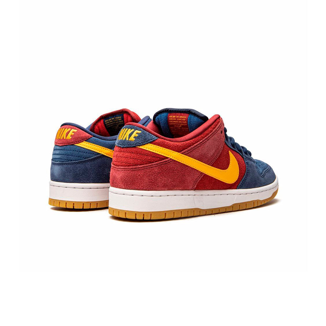 Nike SB Dunk Low Barcelona Catalonia Baskets Bordeaux Or Homme Femme - 3