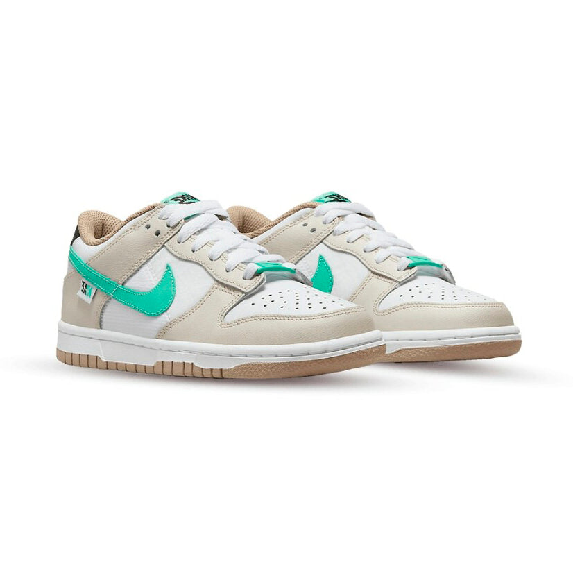 Nike Dunk Low Split Seam White Tan Mint Baskets Blanc Beige Homme Femme - 2