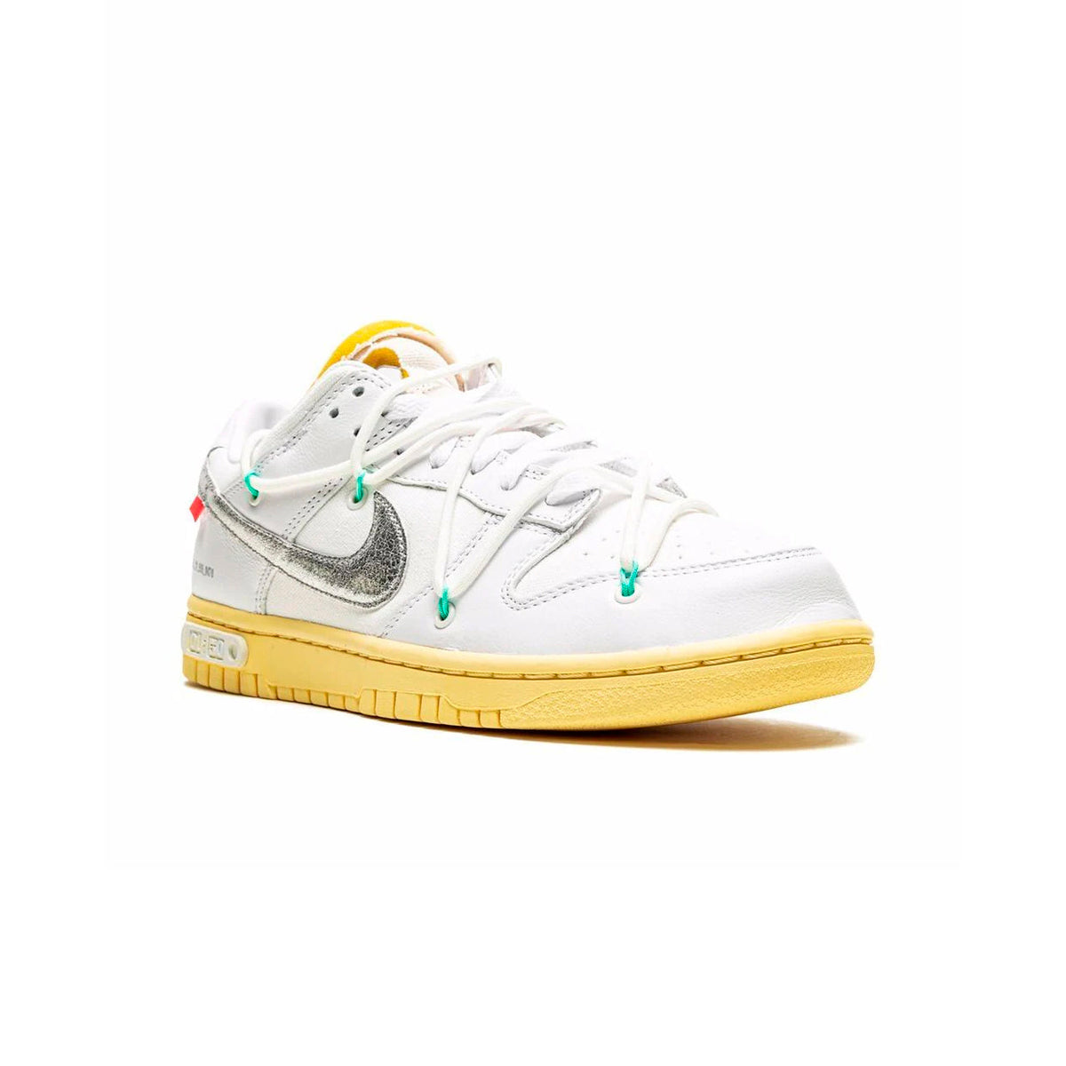 Nike Dunk Low x Off-White Lot 1 Baskets Blanc Gris Homme Femme - 2