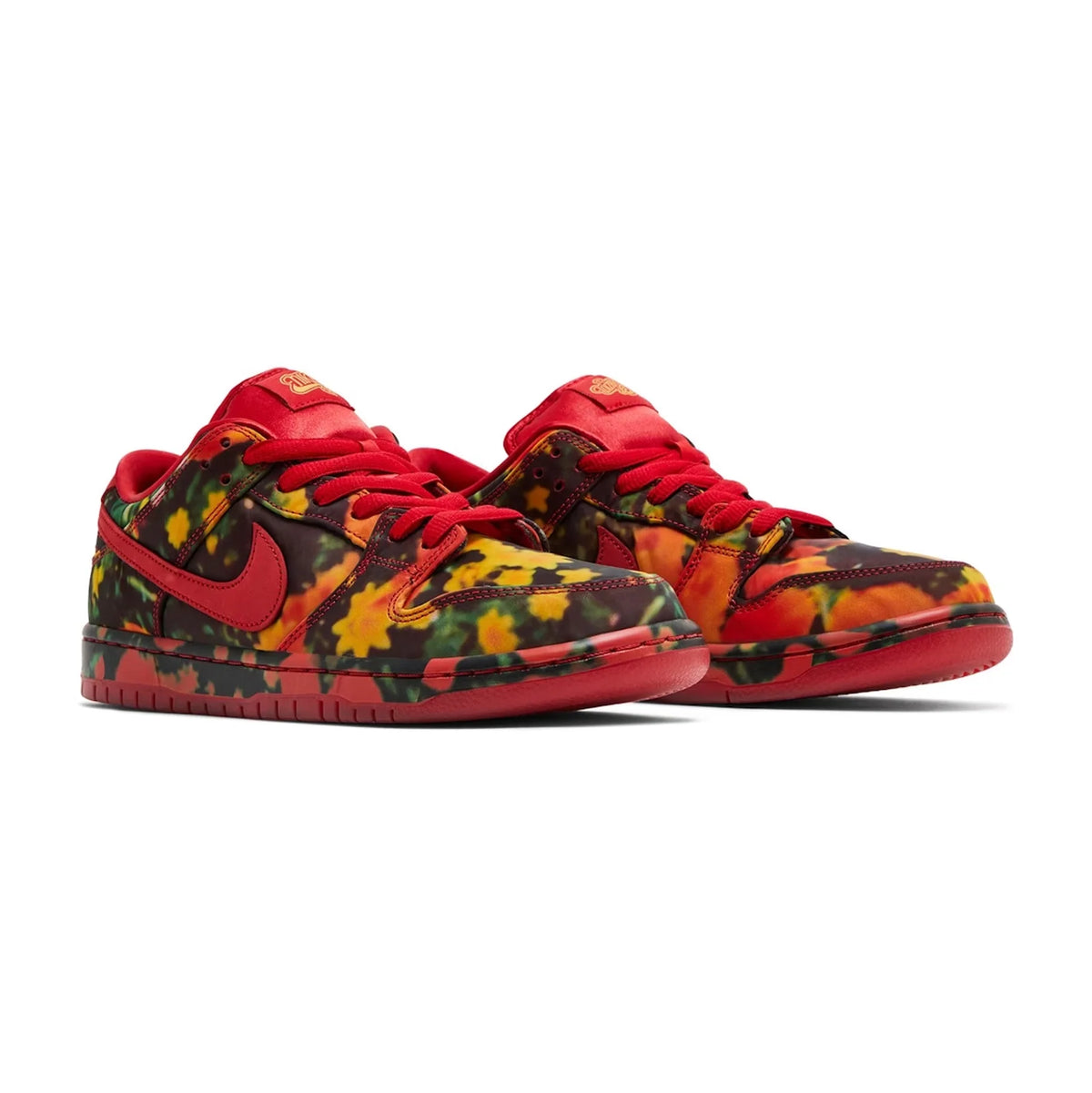 Nike SB Dunk Low x The Wizard of Oz Poppy Field Baskets Rouge Vert Mixte - 2