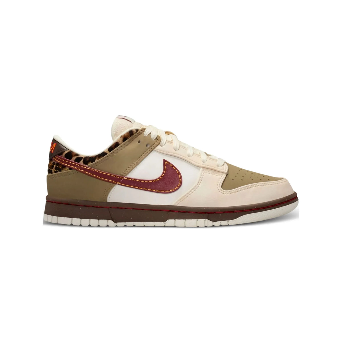 Nike Dunk Low Retro Khaki Team Red Pearl White Baskets Kaki Rouge Mixte - 1