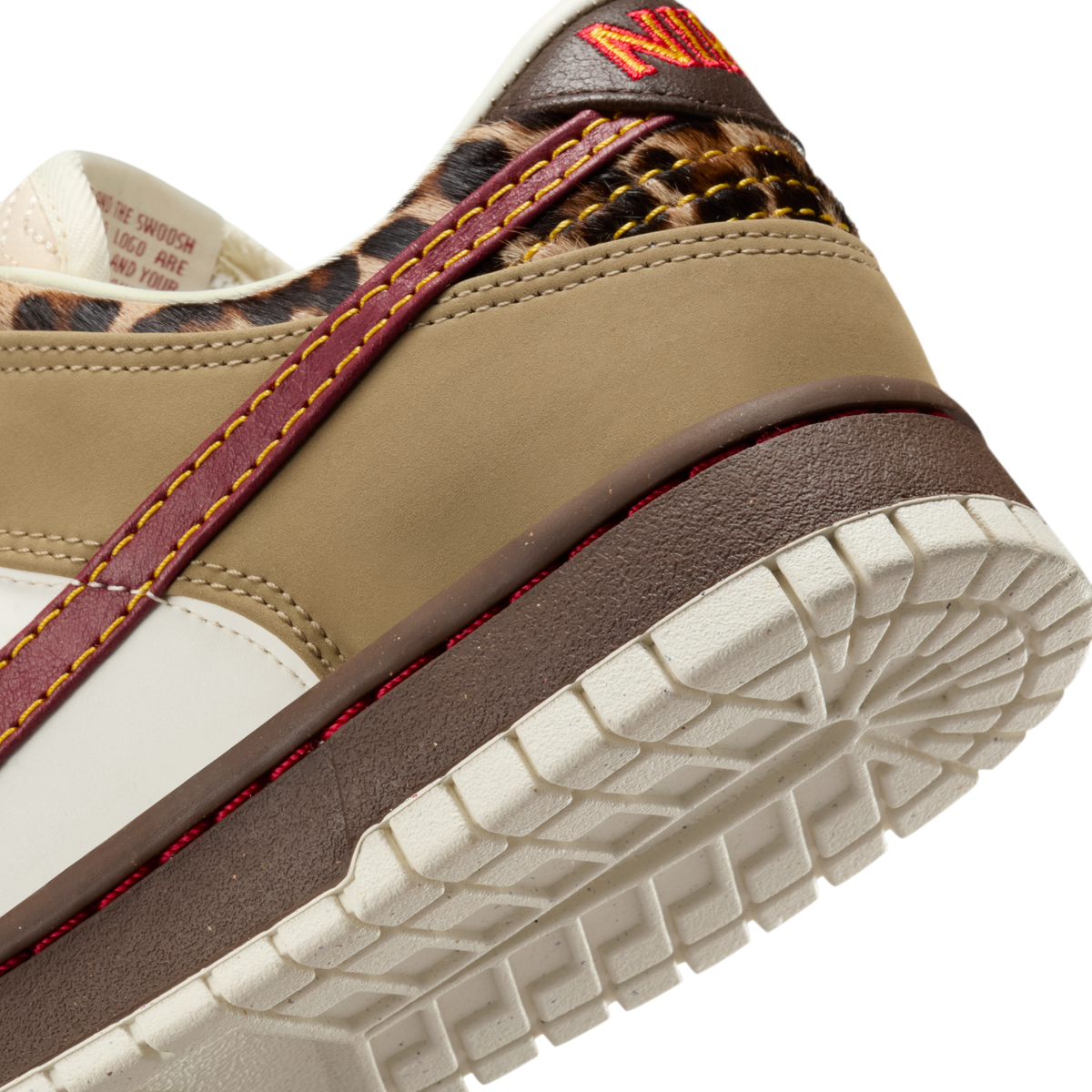 Nike Dunk Low Retro Khaki Team Red Pearl White Baskets Kaki Rouge Mixte - 6