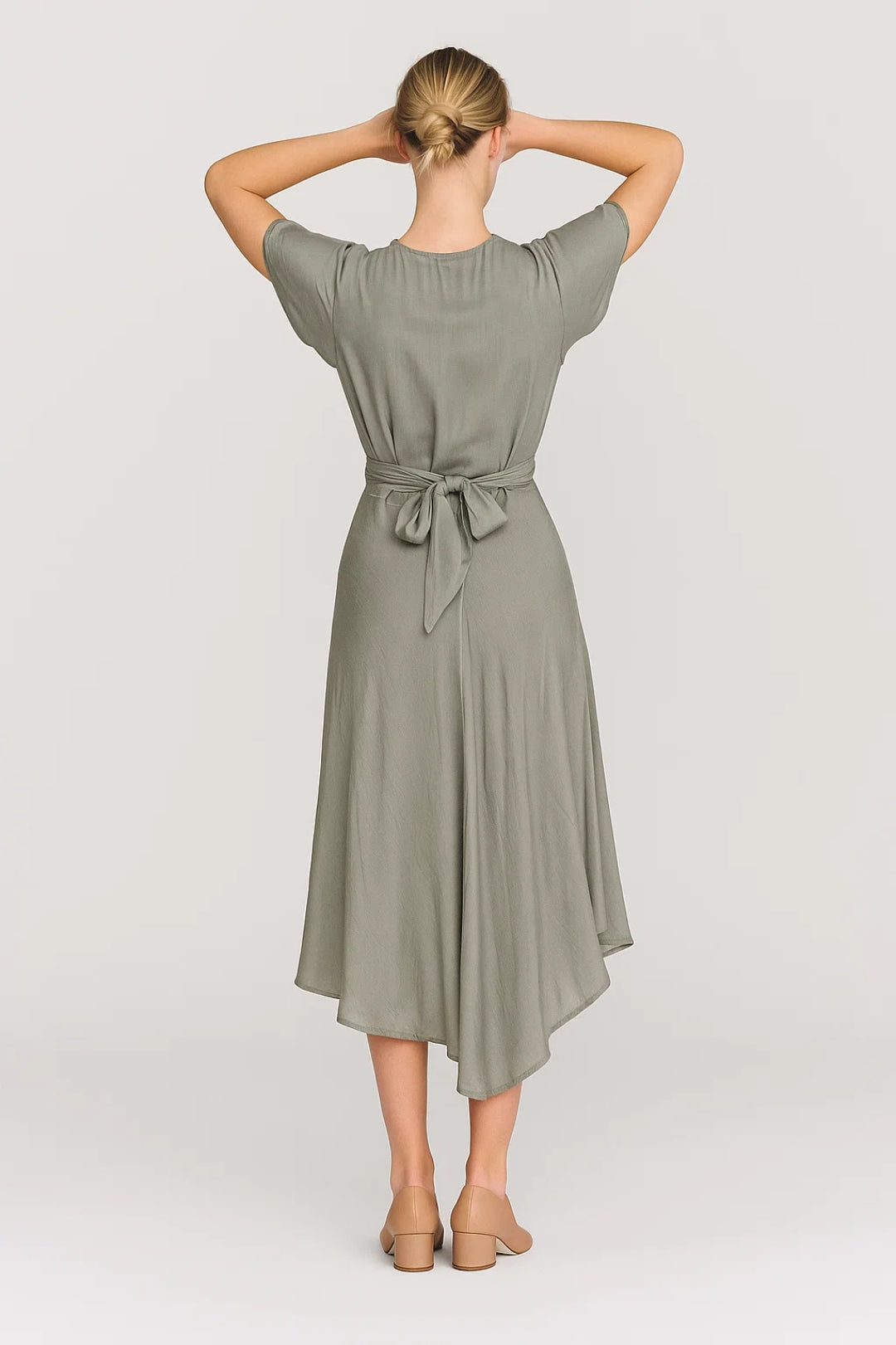 Robe Portefeuille Femme Midi Terracotta - vue 2