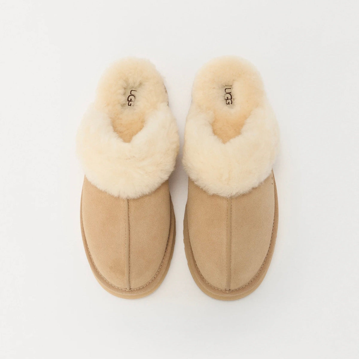 UGG Disquette Sand Mule Plateforme Beige Femme - 4