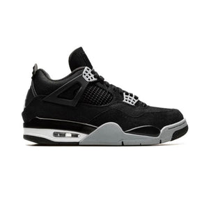 Air Jordan 4 Black Canvas Baskets Noir Blanc Homme Femme - 1