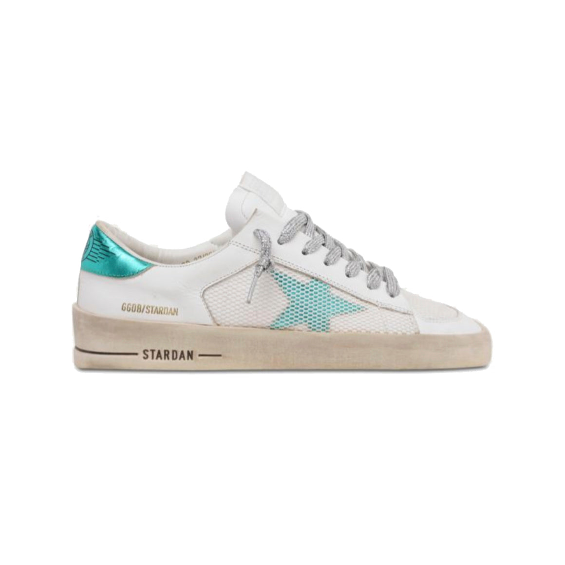 Golden Goose Stardan Baskets Blanc Vert d'Eau Homme Femme - 1