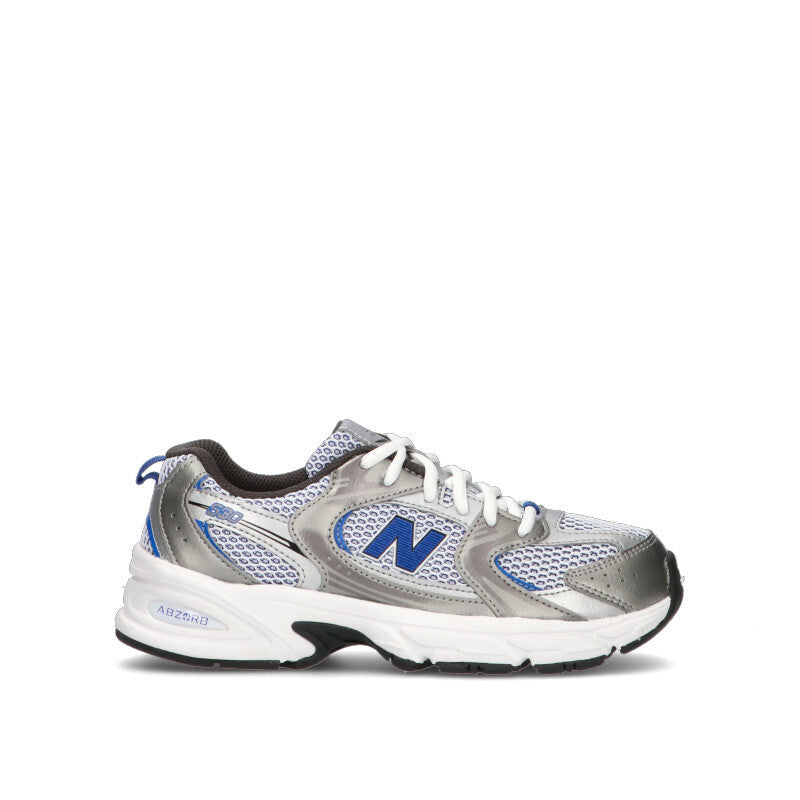 New Balance 530 Baskets Argent Métallisé Bleu Enfant - 1