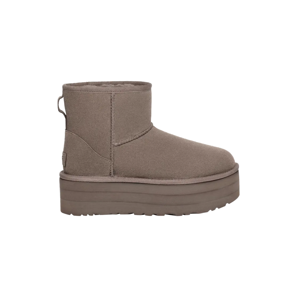 UGG Classic Mini Platform Smoke Plume Bottines Gris Violet Femme - 1