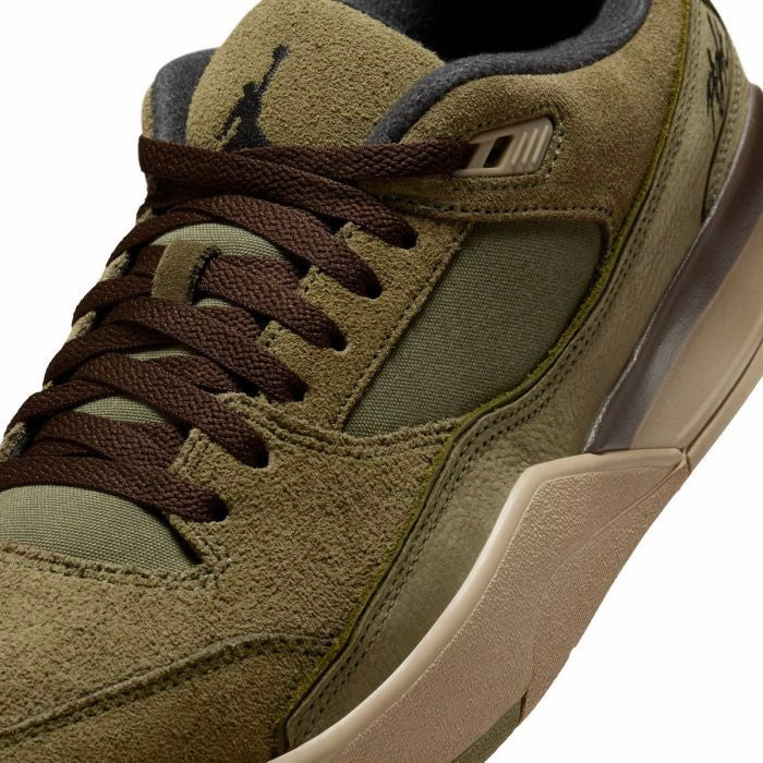 Jordan Flight Court Medium Olive Baroque Brown Baskets Vert Marron Mixte - 4