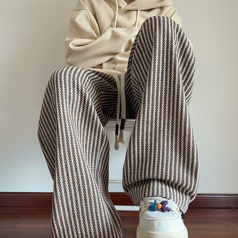 Xaviera - Pantalon femme à rayures molleton