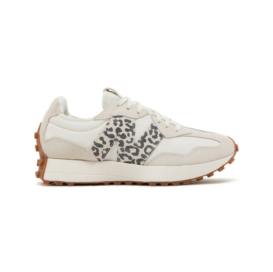 New Balance 327 Léopard Baskets Blanc Cassé Homme Femme - 1
