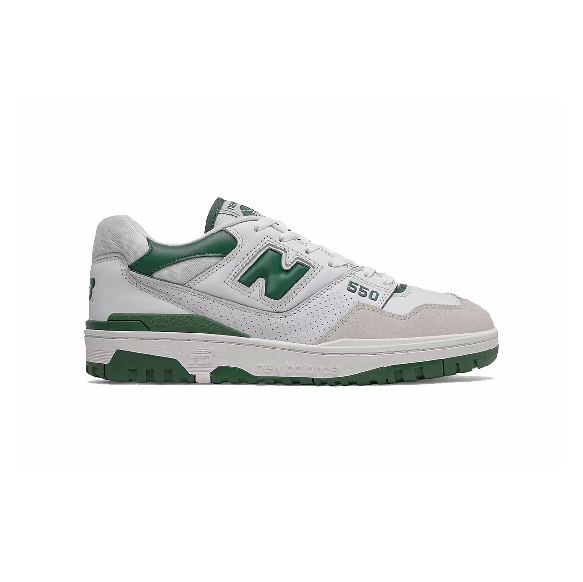 New Balance 550 Baskets Blanc Vert Homme Femme - 1