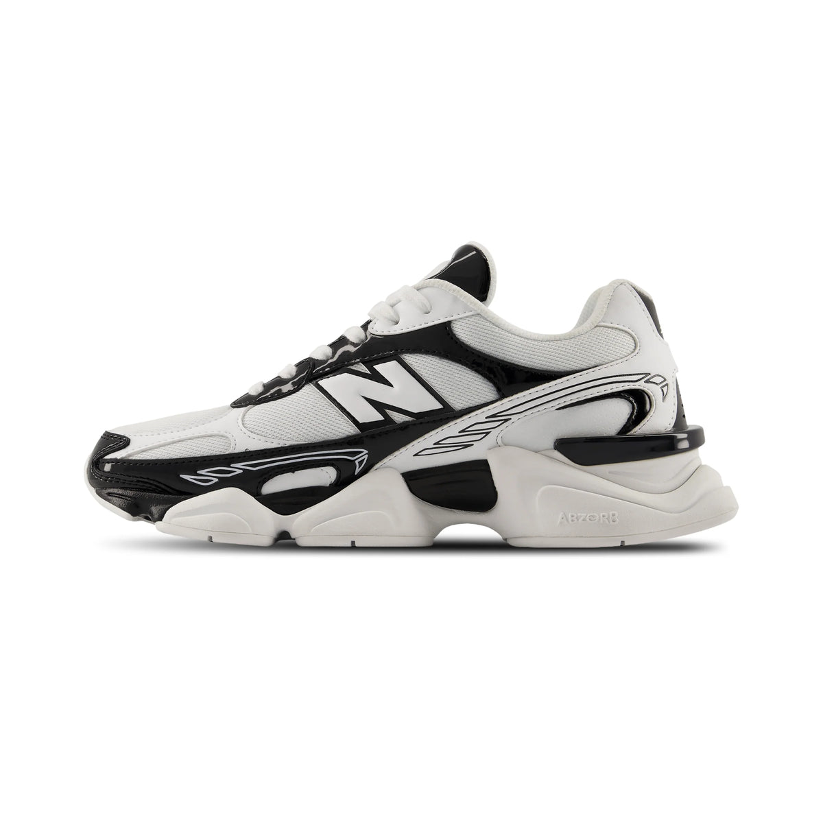 New Balance 9060R Baskets Noir Blanc Homme Femme - 3