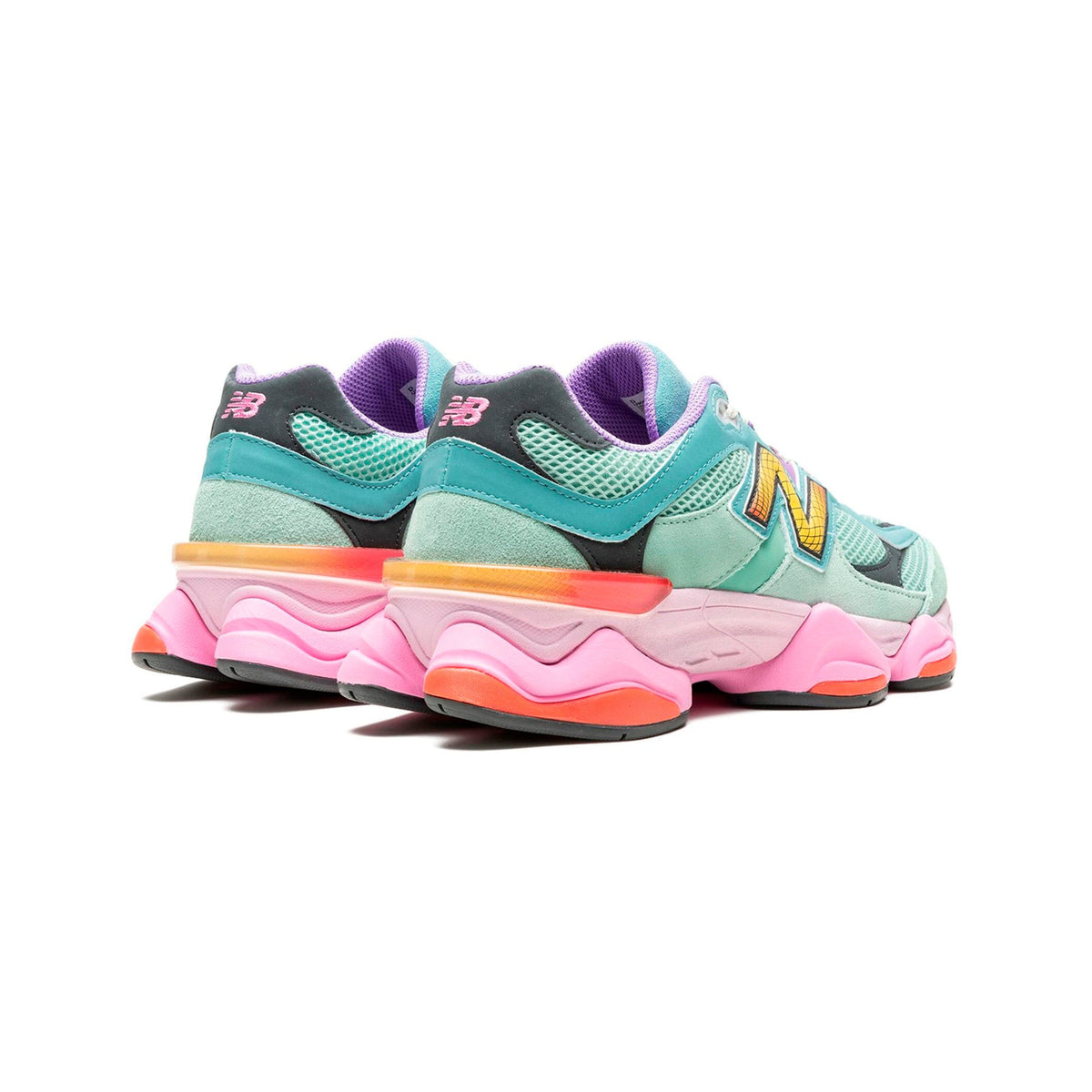 New Balance 9060 Baskets Vert Violet Homme Femme - 3