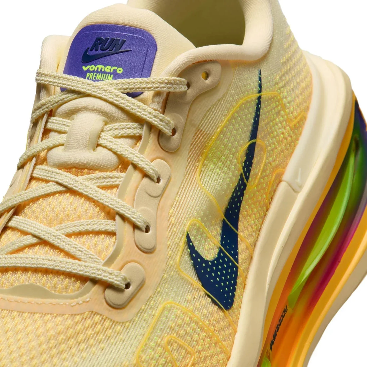 Nike Vomero Premium Alabaster Blue Void-Citron Pulse Chaussures Running Beige Bleu Mixte - 4