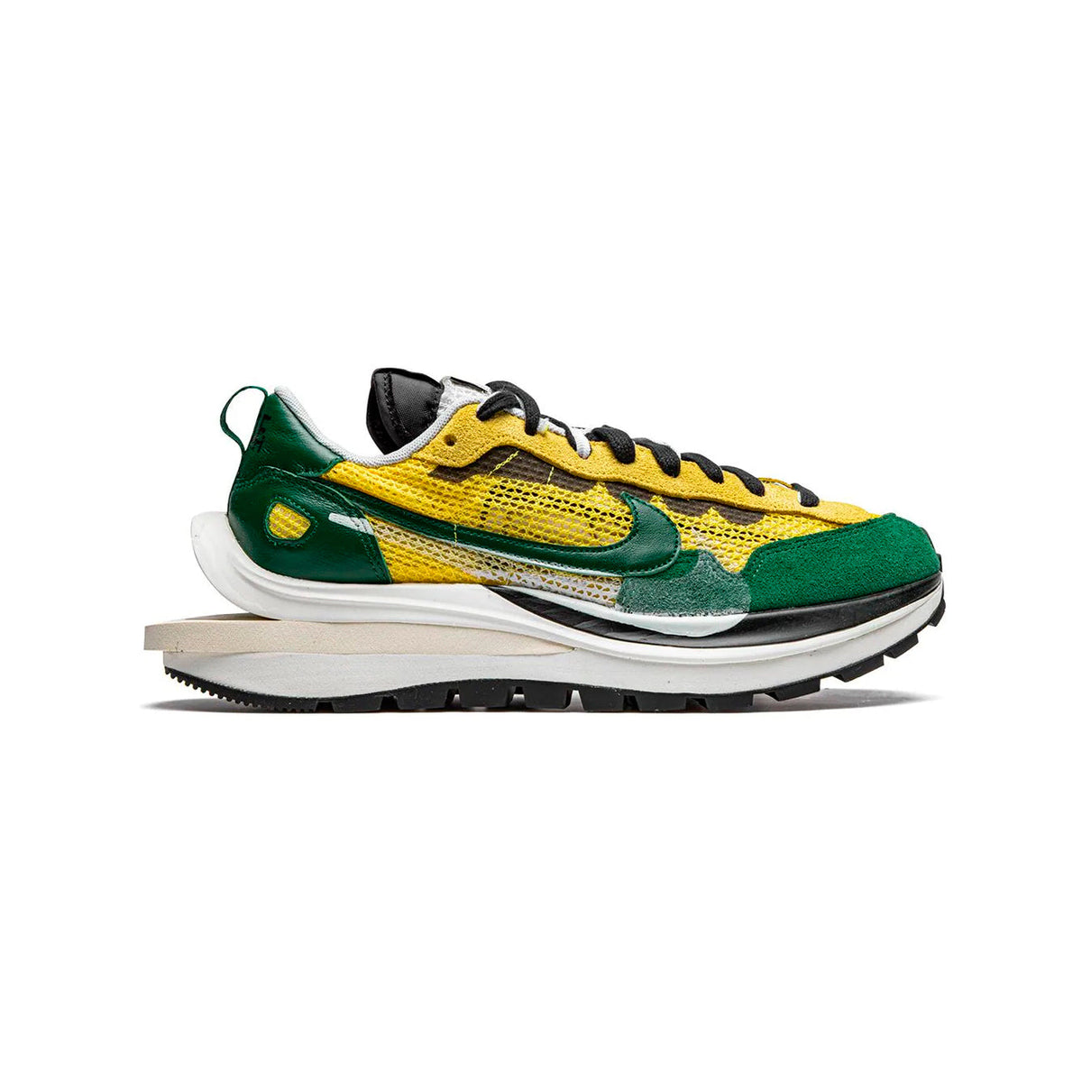 Nike VaporWaffle x Sacai Green Yellow Black White Baskets Vert Jaune Mixte - 1