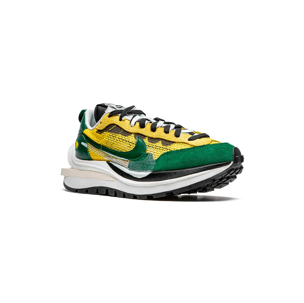 Nike VaporWaffle x Sacai Green Yellow Black White Baskets Vert Jaune Mixte - 2