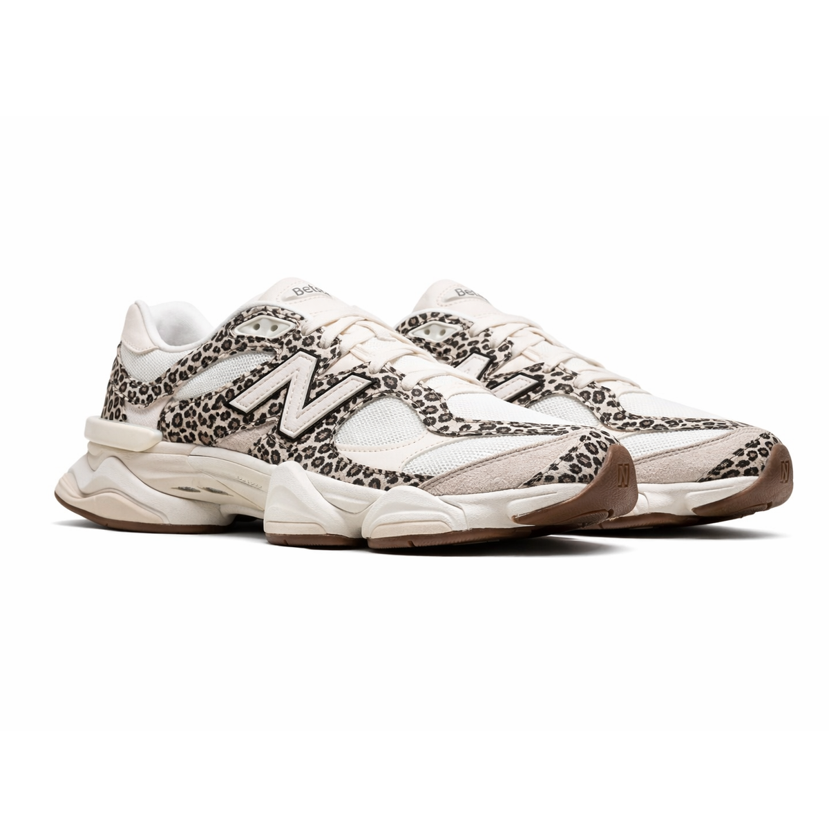New Balance 9060 Léopard Baskets Beige Marron Homme Femme - 2