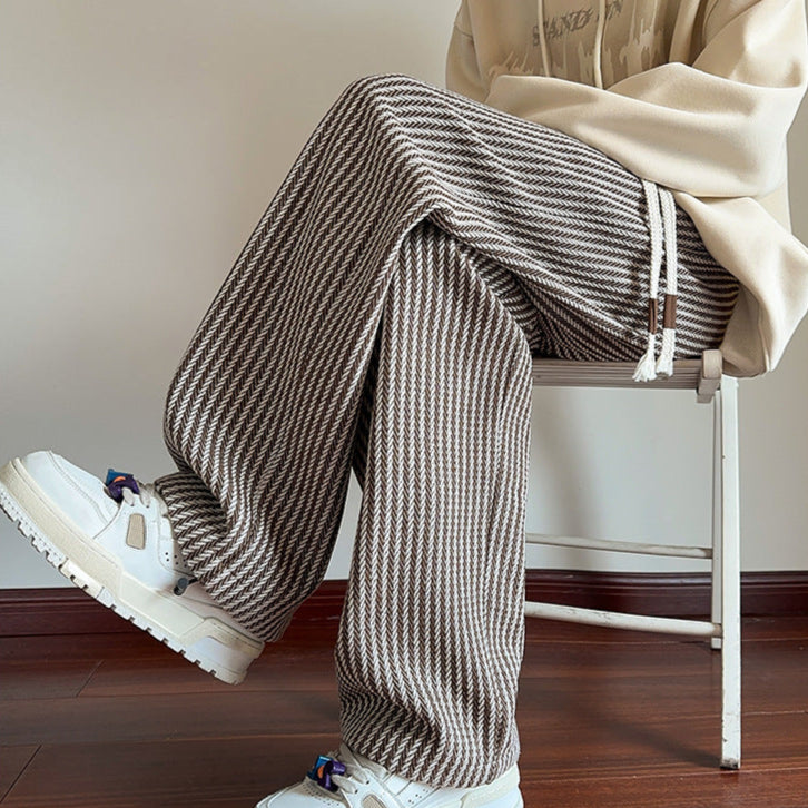 Xaviera - Pantalon femme à rayures molleton