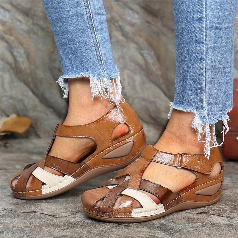 Sandales Femme Style Vintage Bleu Marine - vue 4