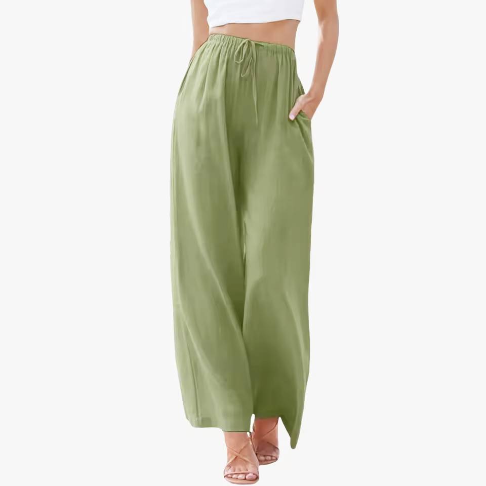 Liam - Pantalon femme à jambe large large d'été