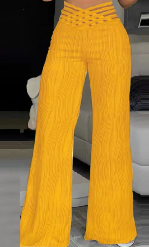 Emma - Pantalon femme taille haute croisé