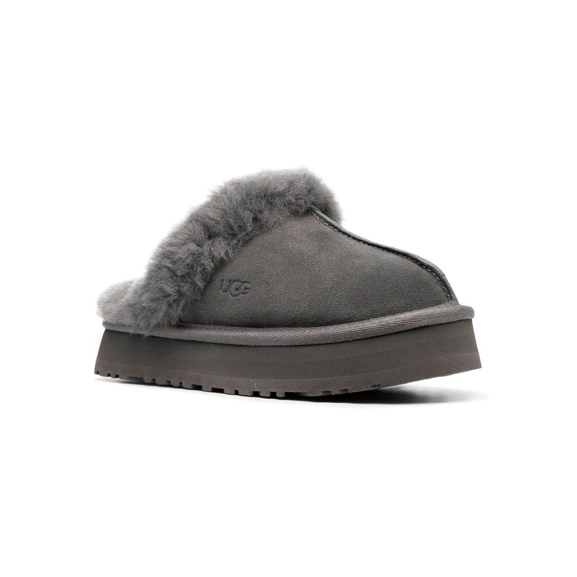 UGG Disquette Charcoal Mule Plateforme Gris Femme - 2