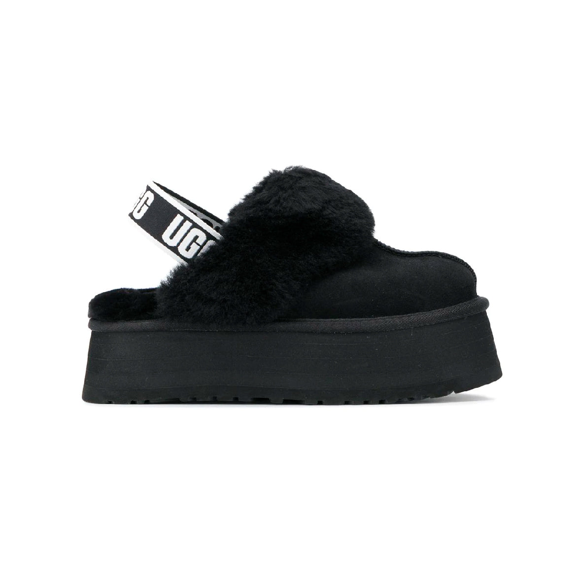 UGG Funkette Black Mule Plateforme Noir Femme - 1