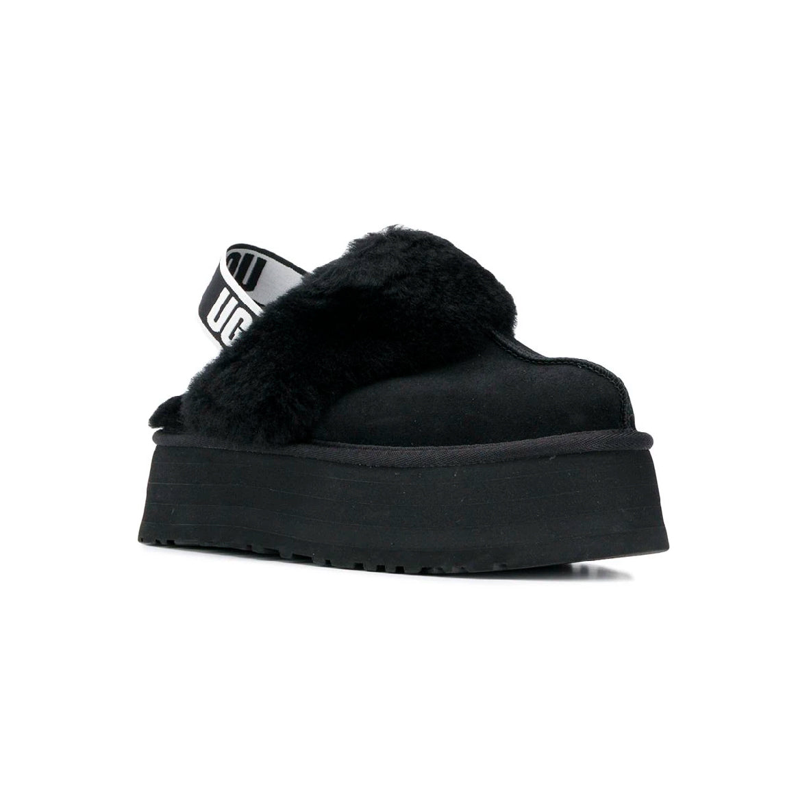 UGG Funkette Black Mule Plateforme Noir Femme - 2