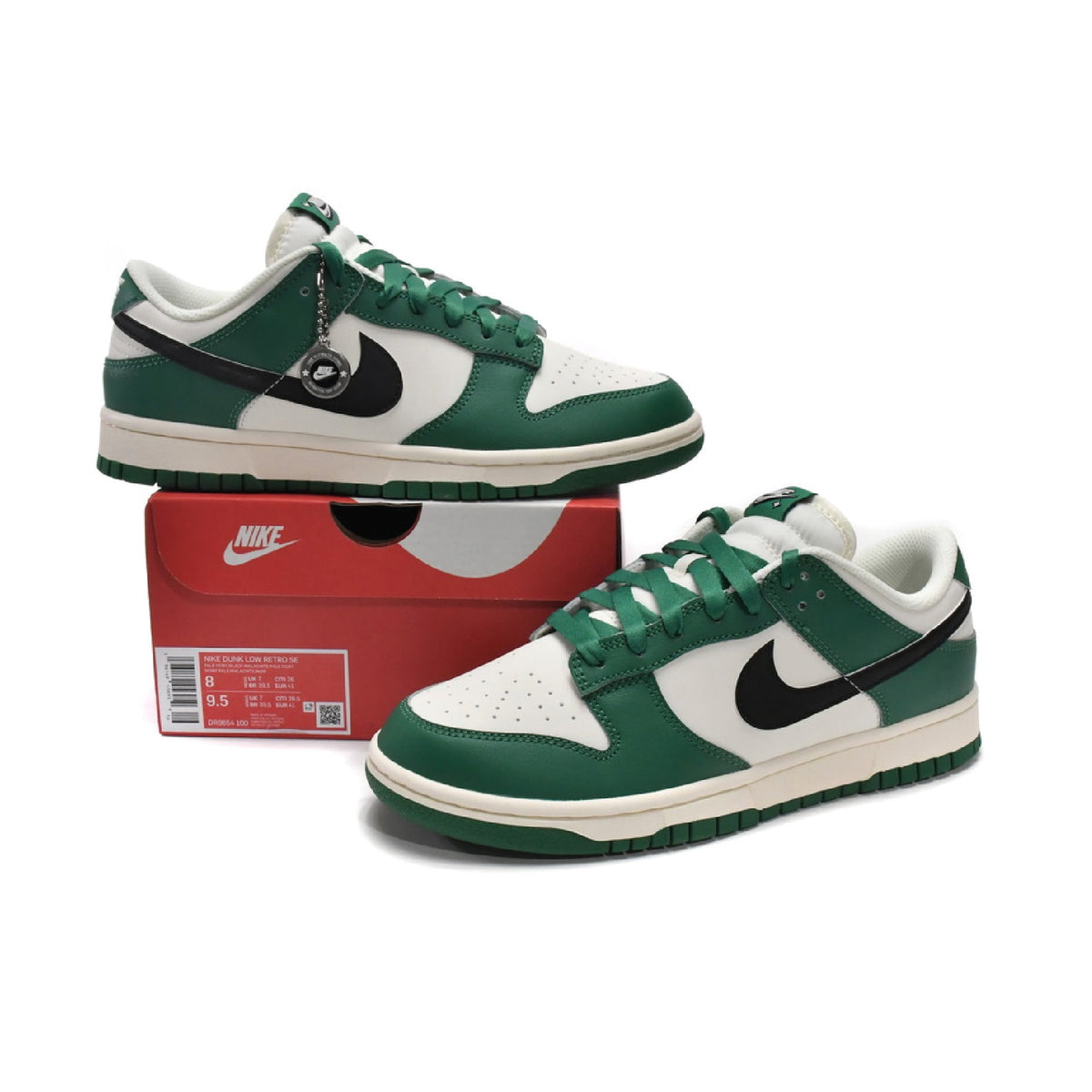 Nike Dunk Low White Green Lottery Baskets Blanc Vert Homme Femme - 4