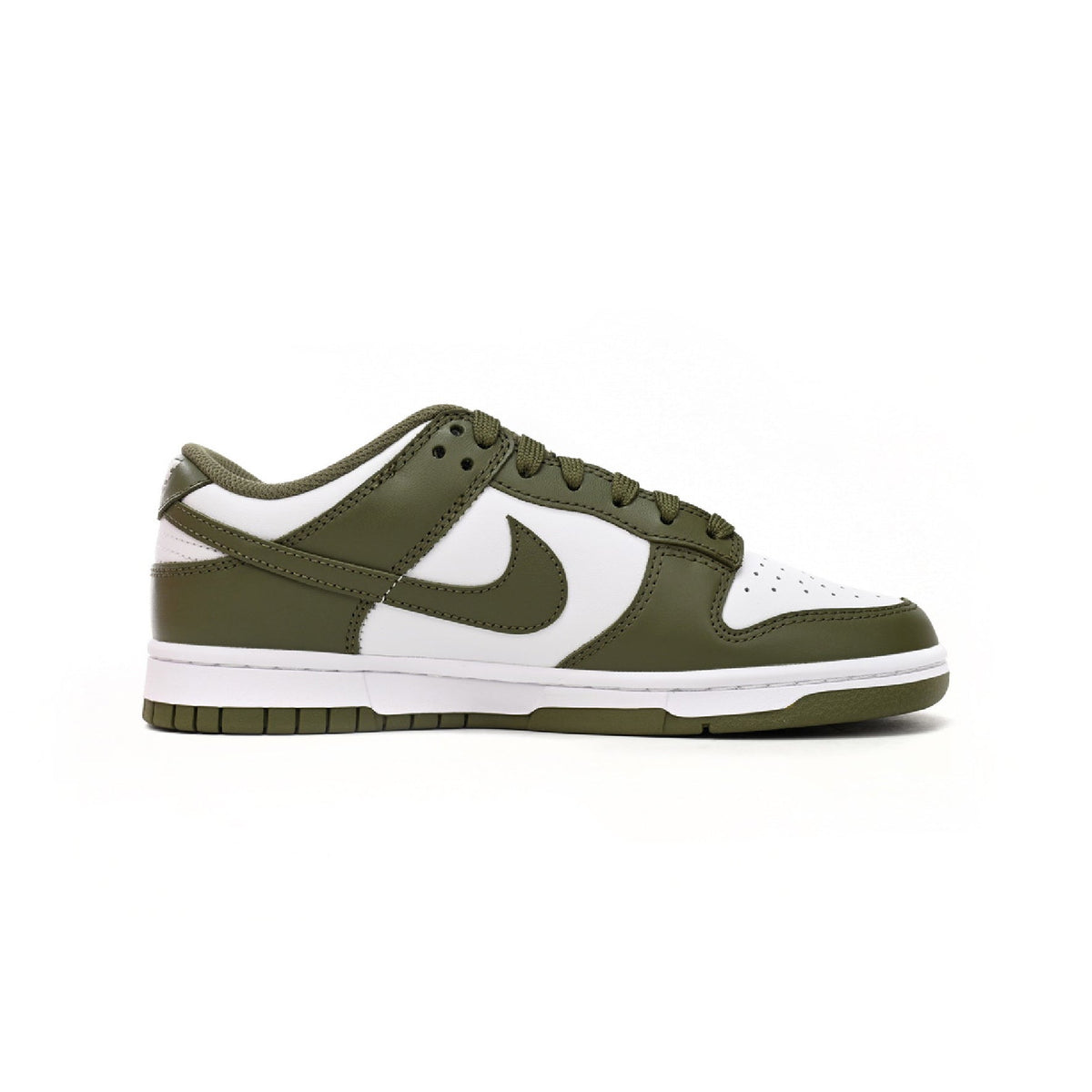 Nike Dunk Low Medium Olive Baskets Vert Blanc Homme Femme - 1
