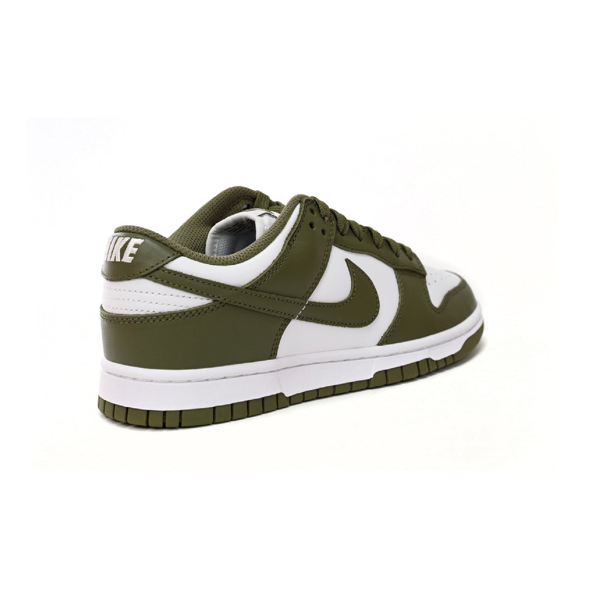 Nike Dunk Low Medium Olive Baskets Vert Blanc Homme Femme - 2