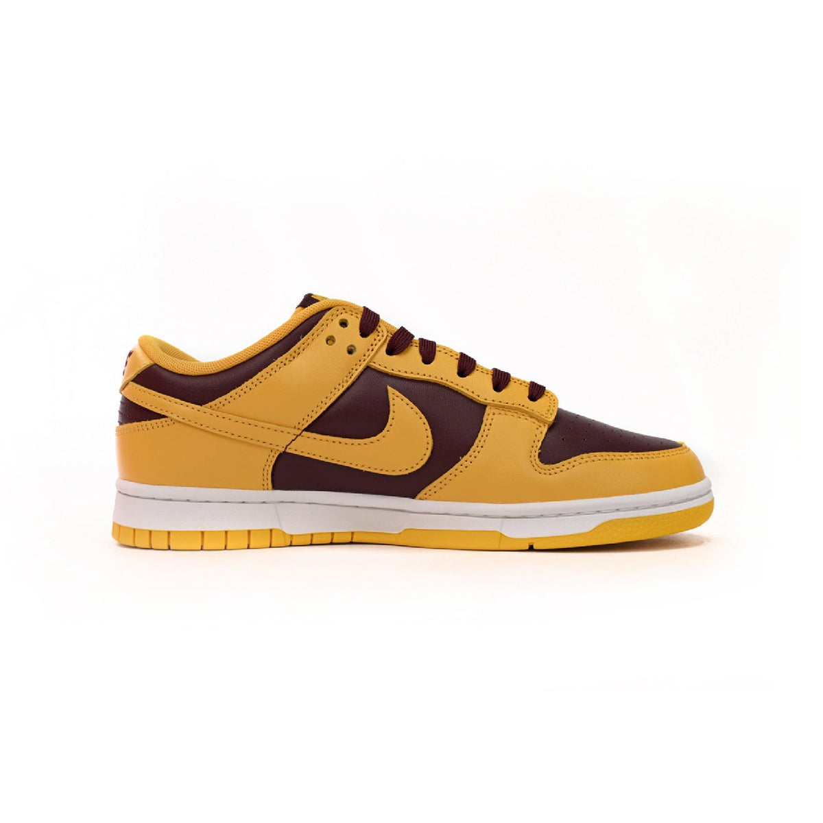 Nike Dunk Low Yellow Wine Baskets Bordeaux Jaune Homme Femme - 1