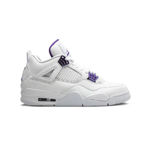 Air Jordan 4 Retro Metallic Purple Baskets Blanc Violet Homme Femme - 1