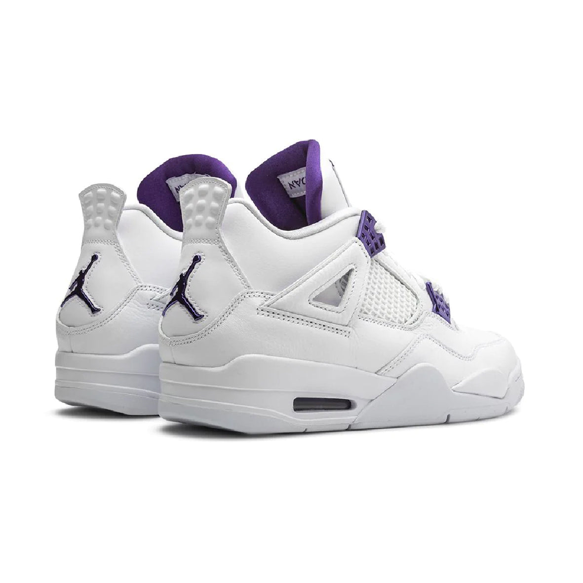 Air Jordan 4 Retro Metallic Purple Baskets Blanc Violet Homme Femme - 3