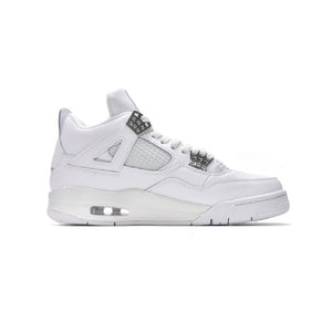 Air Jordan 4 Retro Pure Money Baskets Blanc Argent Homme Femme - 1