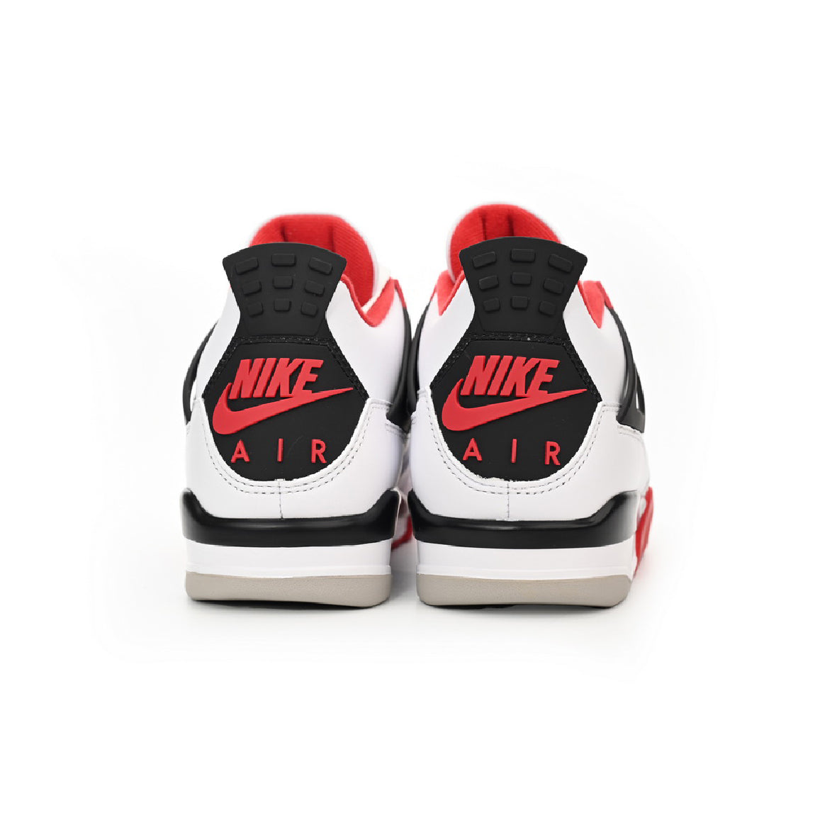 Air Jordan 4 Fire Red Baskets Blanc Rouge Homme Femme - 3