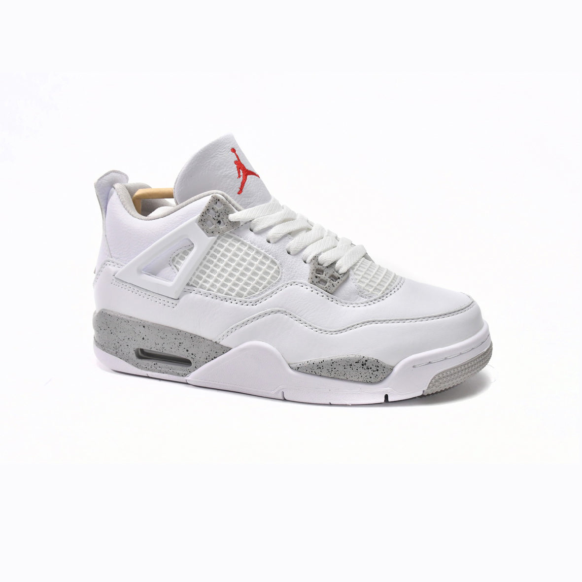 Air Jordan 4 White Oreo Baskets Blanc Gris Homme Femme - 2