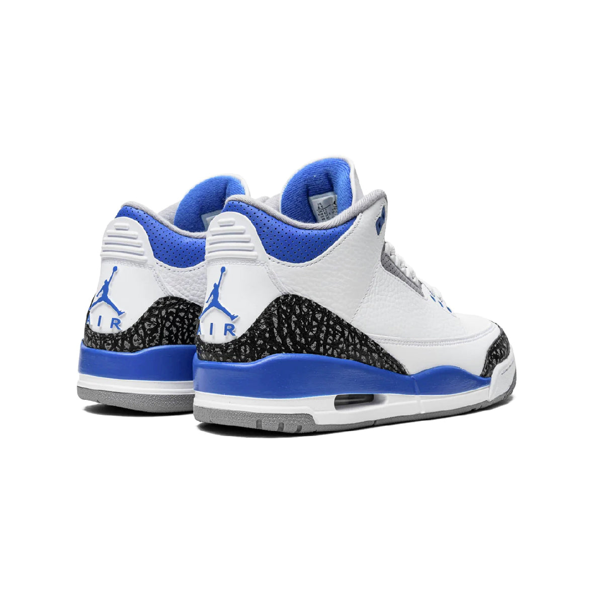 Air Jordan 3 Retro Racer Blue Baskets Blanc Bleu Homme Femme - 2
