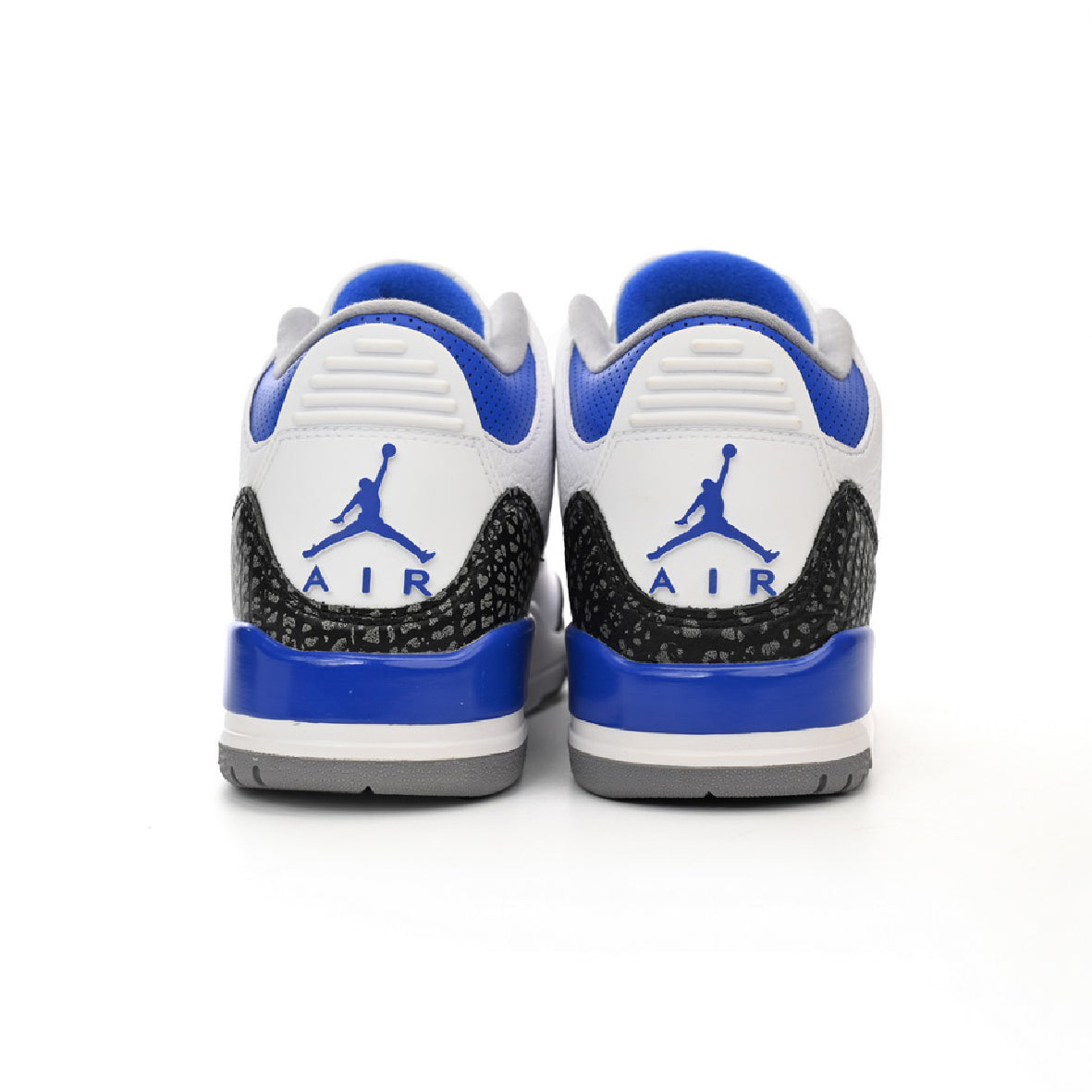 Air Jordan 3 Retro Racer Blue Baskets Blanc Bleu Homme Femme - 3