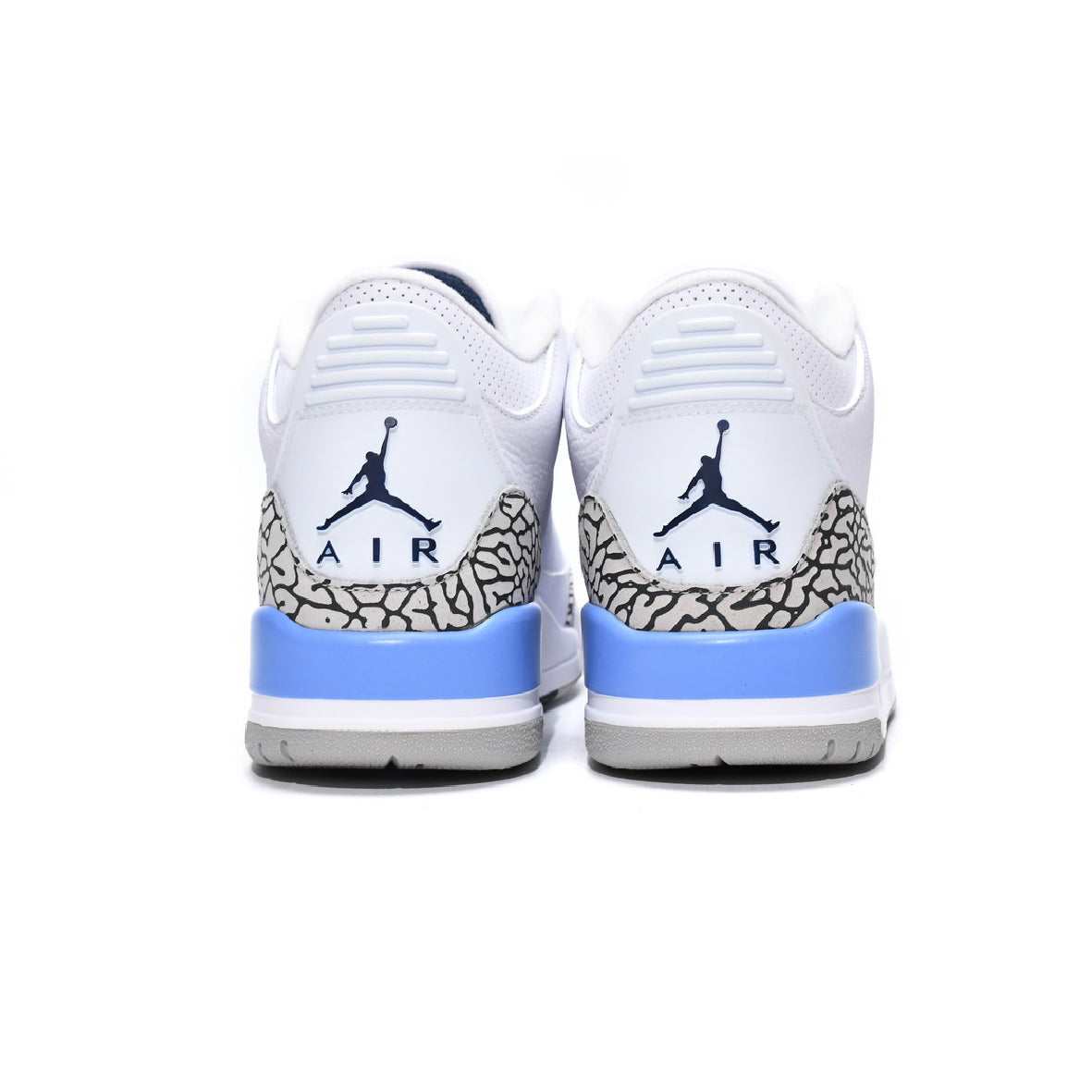 Air Jordan 3 Retro UNC Baskets Blanc Bleu Homme Femme - 3