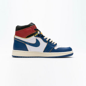 Air Jordan 1 Retro High Union Los Angeles Blue Toe Baskets Blanc Bleu Mixte - 1