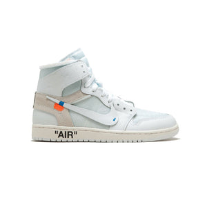 Air Jordan 1 x Off-White Euro Baskets Blanc Bleu Homme Femme - 1