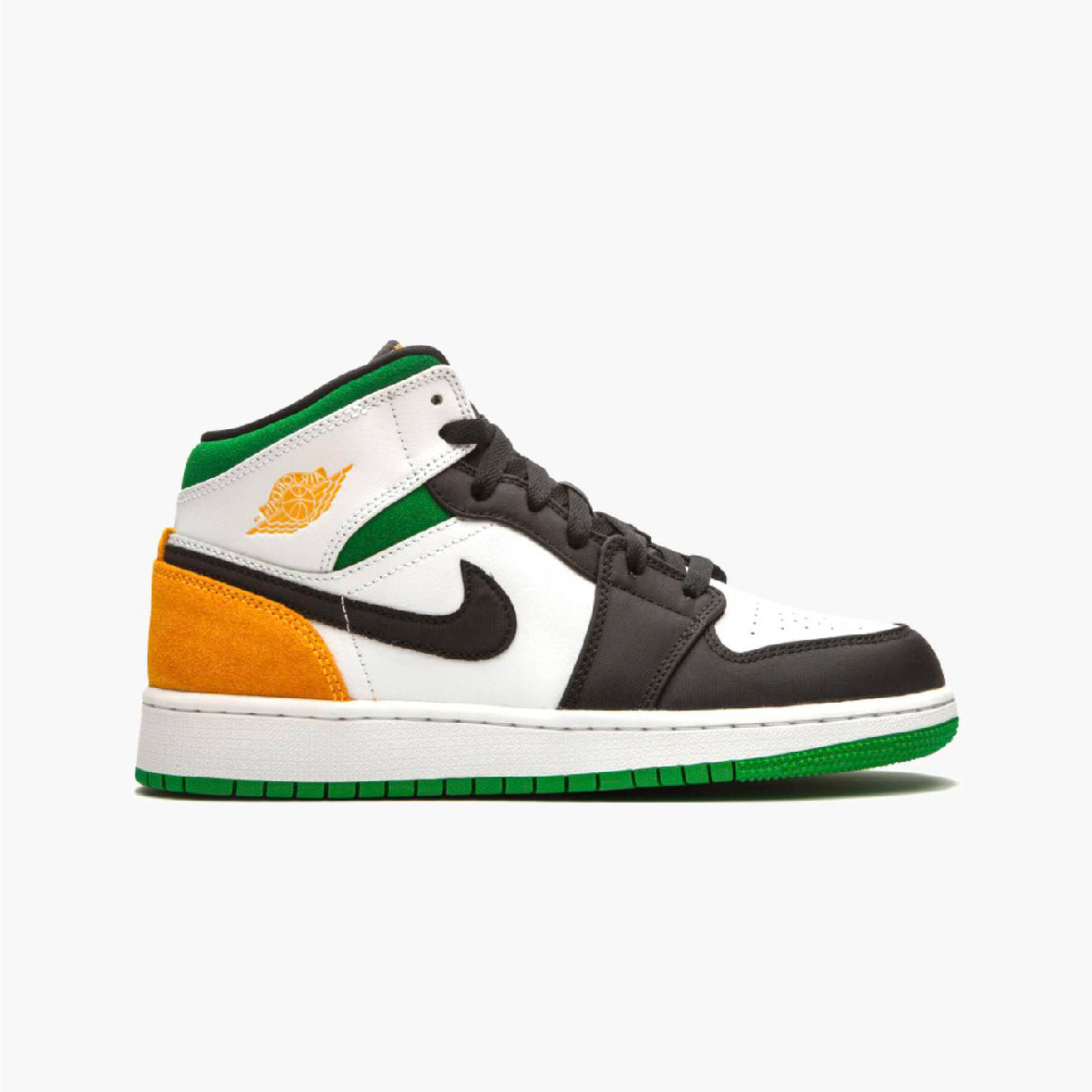 Air Jordan 1 Mid Oakland Baskets Blanc Orange Homme Femme - 1