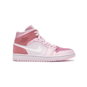 Air Jordan 1 Mid Digital Pink Baskets Rose Blanc Homme Femme - 1