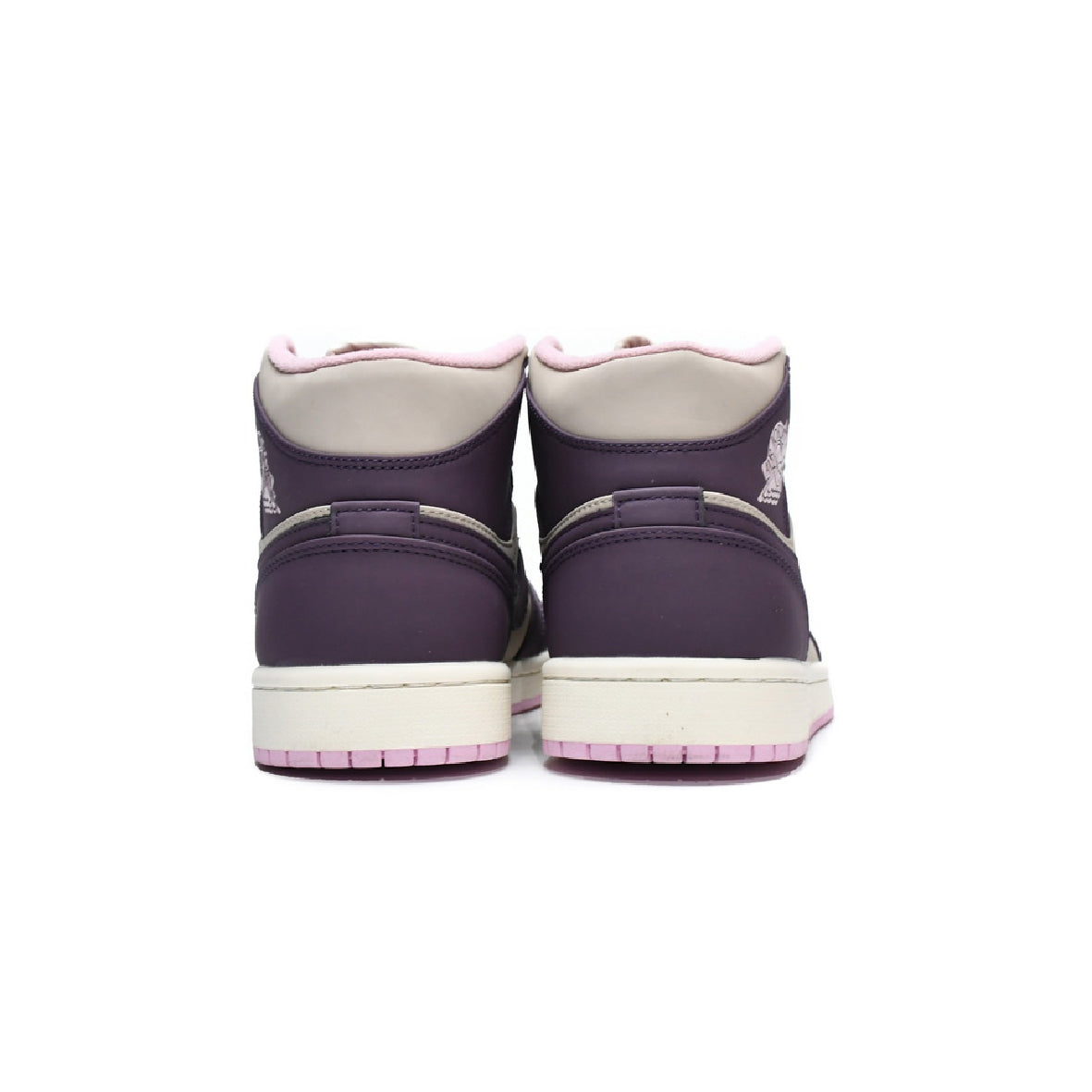 Air Jordan 1 Mid Pro Purple Baskets Violet Blanc Homme Femme - 3